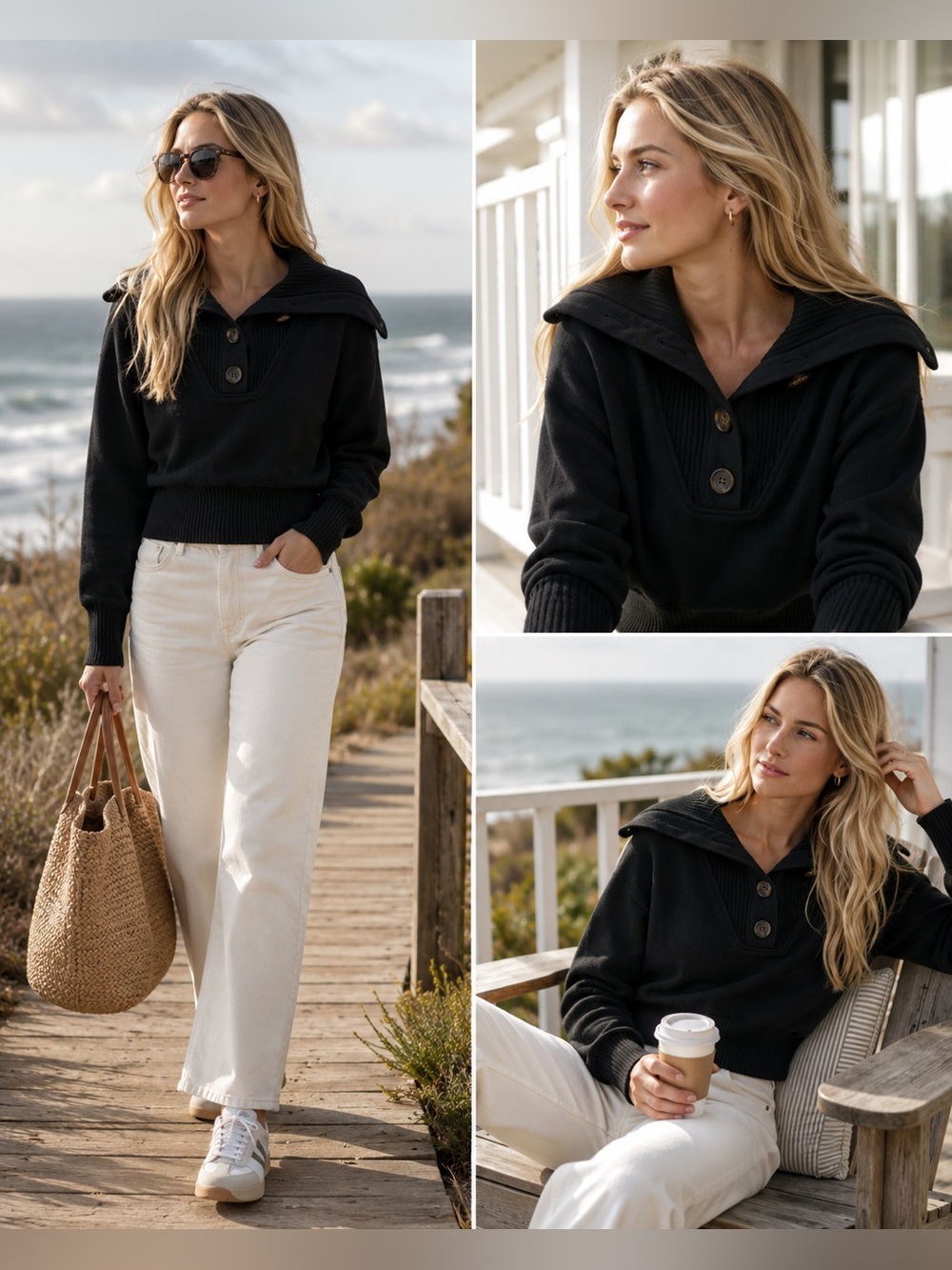Varley Milan sweater in black
